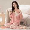 【换季出清】自然醒柔汐（带胸垫）女士家居服100%棉长袖长裤套头睡衣QH 商品缩略图8
