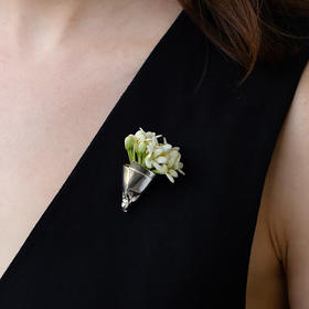 订购6周到｜Rena jewelry-Bouquet-花束 银色 胸针［以色列设计师］