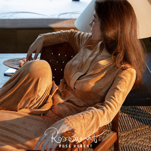 如云朵般松软舒适的长袖长裤立绒套装 T250602 商品图5