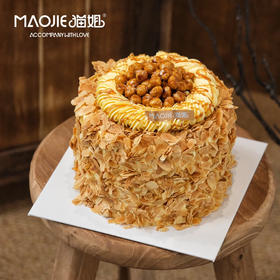 风味奶油蛋糕-咸奶油榛子杏仁薄脆s（巧克力胚，咸奶油酱不额外加糖-甜咸双重口感）