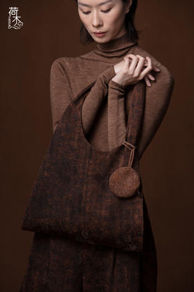 荷木HEMU丨栗色-手提包