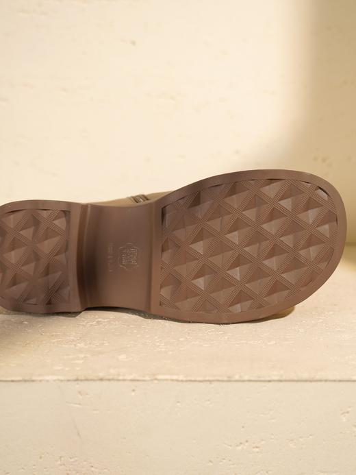 西村名物2025年冬季新款厚底粗跟防滑舒适透气系带真皮内里短靴马丁靴X25DS48761 商品图13