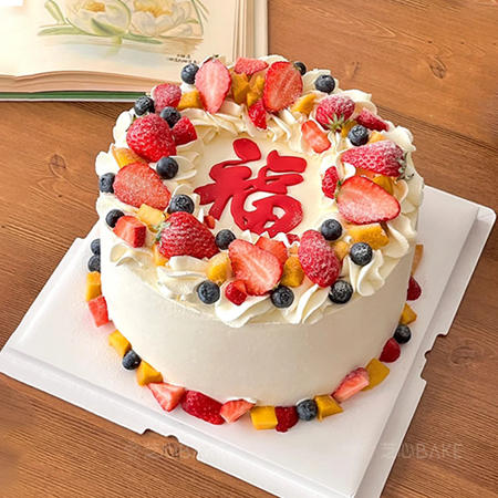 【鲜果绕福】长辈祝寿-水果夹心生日蛋糕 商品图0