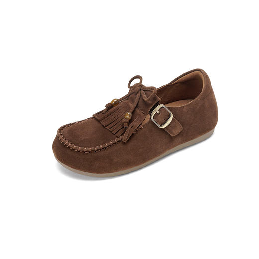 西村名物2025年秋季新款时尚流苏舒适平底深口鞋乐福鞋T25DM49381 商品图10