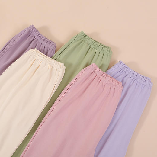 自然醒栖心情侣男女单裤100%棉居家睡裤QH 商品图4