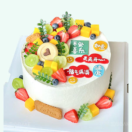 【鲜果庆寿】长辈祝寿-水果夹心生日蛋糕 商品图0