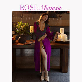 静奢真丝蕾丝立绒大袖宽长袍 P250603