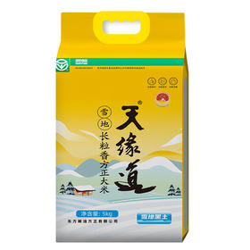 天缘道绿色雪地长粒香米方正大米六面塑包