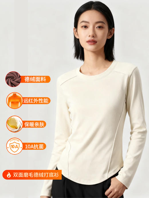 【两件119】臣禾	【发热长袖瘦瘦T】正肩圆领休闲T恤 一触即暖德绒上衣	JZ253052275 商品图0