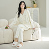 【换季出清】自然醒甜憩女士家居服100%棉长袖长裤圆领开衫睡衣QH 商品缩略图2