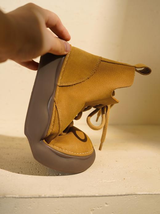 西村名物2025年冬季新款圆头V型靴口系带软底马丁靴X25DS49001 商品图11