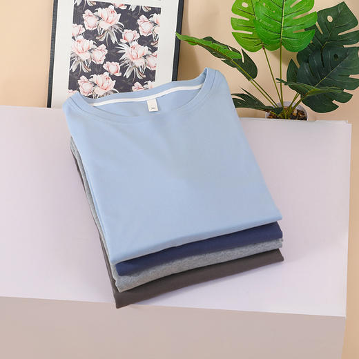 【换季出清】自然醒星合情侣长袖单衣100%棉家居服男女款单睡衣QH 商品图2