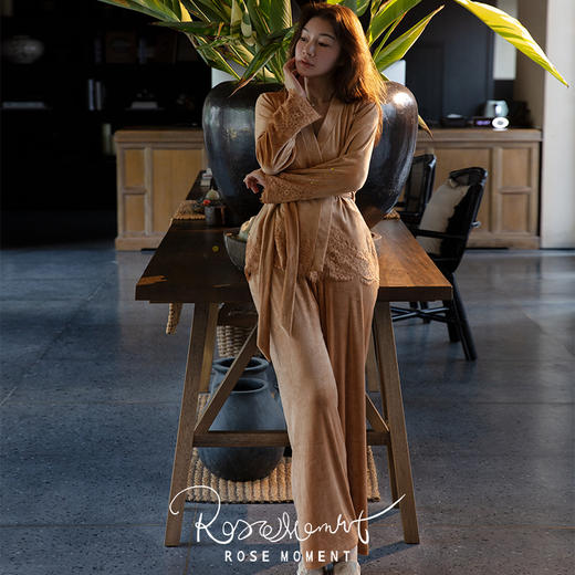 如云朵般松软舒适的长袖长裤立绒套装 T250602 商品图1