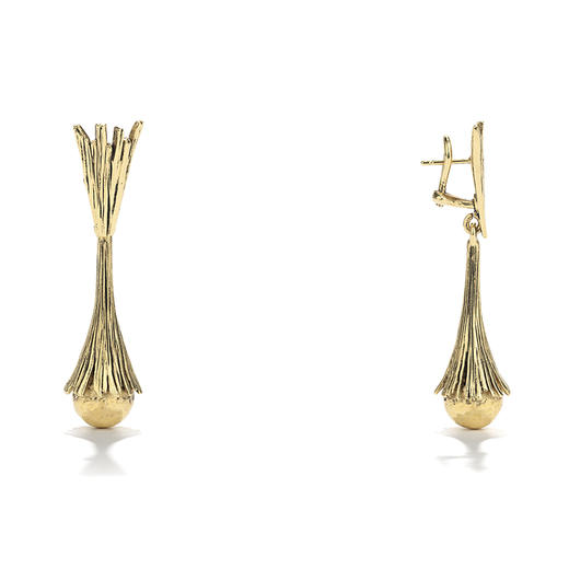 北京仓｜Goossens Paris-CELESTE-天体 金色 纹理 耳环［法国设计师］ 商品图1