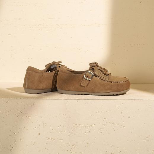 西村名物2025年秋季新款时尚流苏舒适平底深口鞋乐福鞋T25DM49381 商品图7