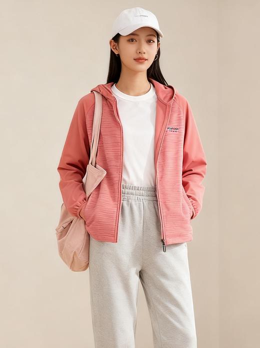 臣禾	【小蛮腰抓绒衣】拼接连帽保暖休闲外套	JZ253011475 商品图0