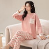 【换季出清】自然醒柔汐（带胸垫）女士家居服100%棉长袖长裤套头睡衣QH 商品缩略图7