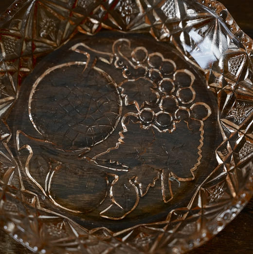 【苏州】日本中古浮雕水果玻璃碟 X1297 商品图3