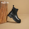 Safiya/索菲娅2025英伦风显瘦套筒链条粗跟厚底通勤百搭切尔西靴SFD4116263 商品缩略图0