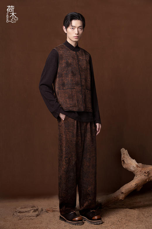 荷木HEMU丨[MEN]栗色·弯刀裤 商品图0