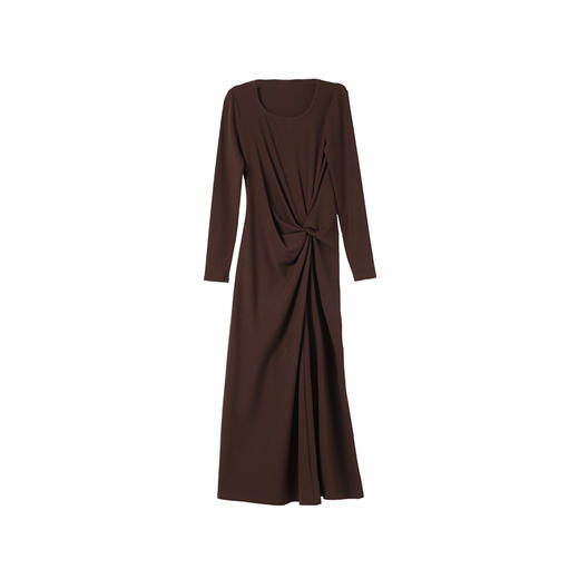 VIMAGE纬漫纪显瘦气质方领纽扣秋冬新款连衣裙V2407110 商品图5