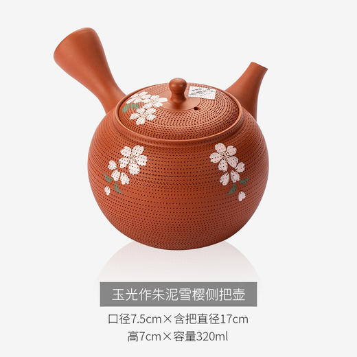 日本进口常滑烧纯手工壶玉光朱泥柏阳红泥吐丝小茶壶泡茶壶侧把壶 商品图1