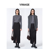 VIMAGE纬漫纪半高圆领高级灰秋冬新款针织衫V2401111 商品缩略图0