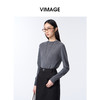 VIMAGE纬漫纪半高圆领高级灰秋冬新款针织衫V2401111 商品缩略图1