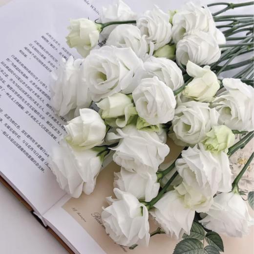 【俊发社区物业中心自提商品】【月光白洋桔梗 草花】鲜花600-800g 「云朵白·柔软层叠」 商品图2