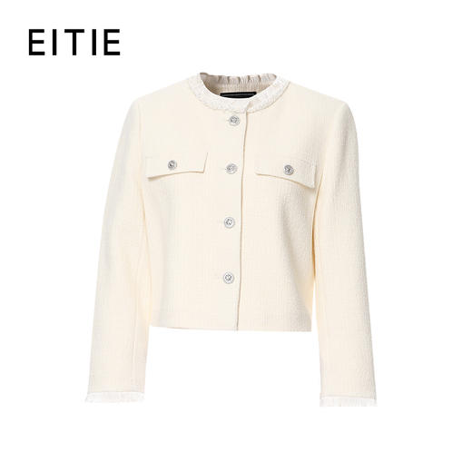 EITIE爱特爱小香风手工花边装饰浪漫雅致外套8403102 商品图6