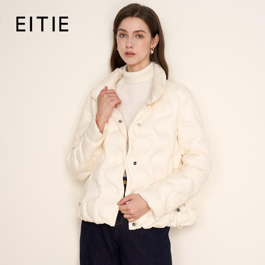 同款下架-EITIE爱特爱泡轻盈感立领保暖时尚百搭短款羽绒服D2511901 商品图0