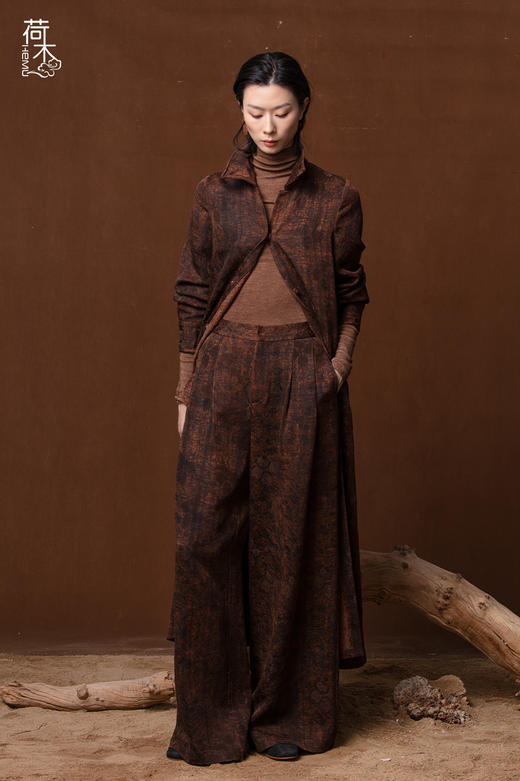 荷木HEMU丨栗色-阔腿裤 商品图1