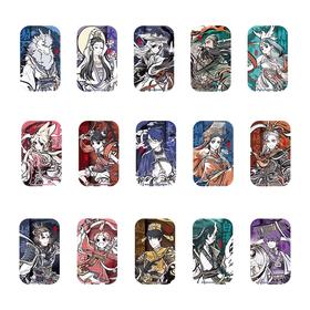 非人哉 神仙同游系列 方形马口铁徽章 吧唧 全15种 14包/盒 国谷