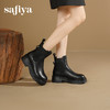 Safiya/索菲娅2025英伦风显瘦套筒链条粗跟厚底通勤百搭切尔西靴SFD4116263 商品缩略图9