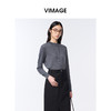 VIMAGE纬漫纪半高圆领高级灰秋冬新款针织衫V2401111 商品缩略图2