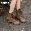 Safiya/索菲娅2025美拉德轻便薄底百搭休闲绑带小众复古拳击靴SFD4116422 商品缩略图6