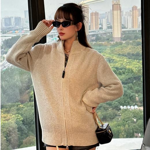 严选 | 马吉拉同款 针织拉链立领外套 男女同款（同厂同面料） 商品图3