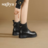 Safiya/索菲娅2025英伦风显瘦套筒链条粗跟厚底通勤百搭切尔西靴SFD4116263 商品缩略图8