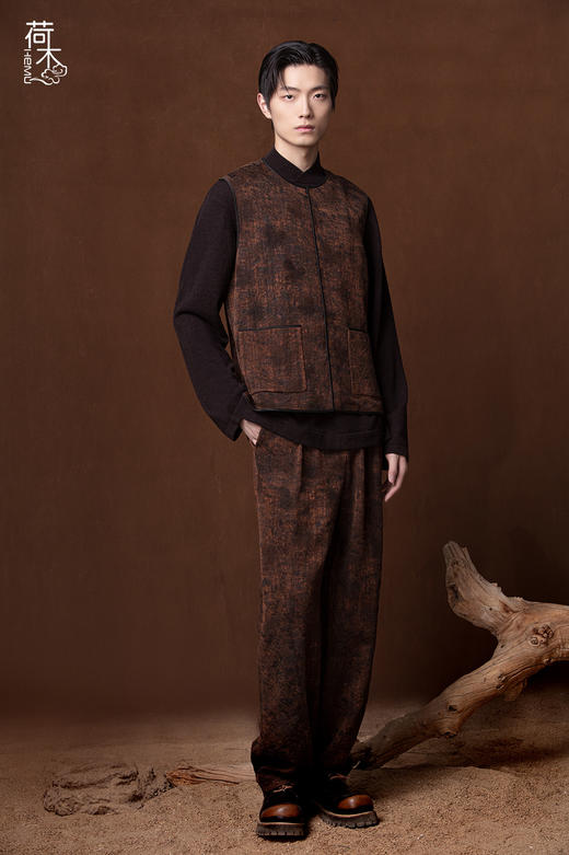 荷木HEMU丨[MEN]栗色·弯刀裤 商品图1