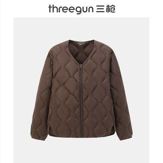Threegun三枪 羽绒圆领拉链女士外套-T80058A01 商品图1