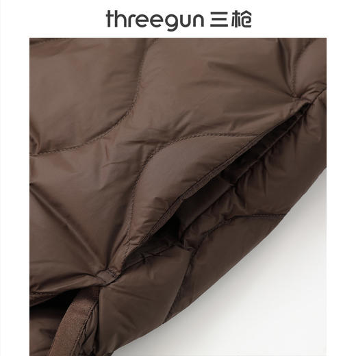 Threegun三枪 羽绒圆领拉链女士外套-T80058A01 商品图5