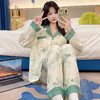 【换季出清】自然醒月汐（带胸垫）女士家居服云朵棉长袖长裤开衫睡衣QH 商品缩略图12