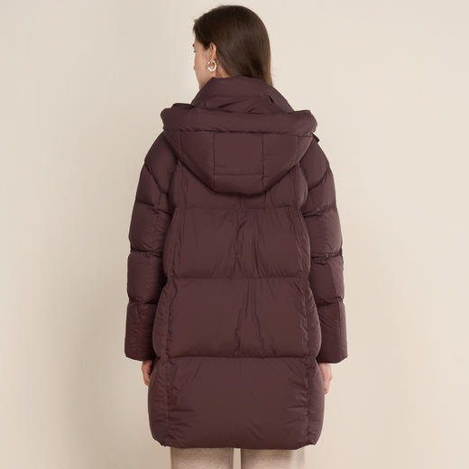 EITIE爱特爱时尚简约百搭连帽保暖加厚中长款羽绒服D2511905 商品图4