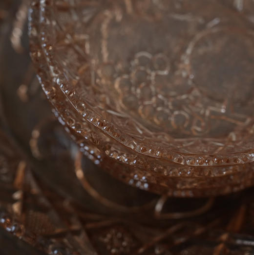 【苏州】日本中古浮雕水果玻璃碟 X1297 商品图1