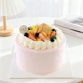粉色水果礼盒 l 水果蛋糕