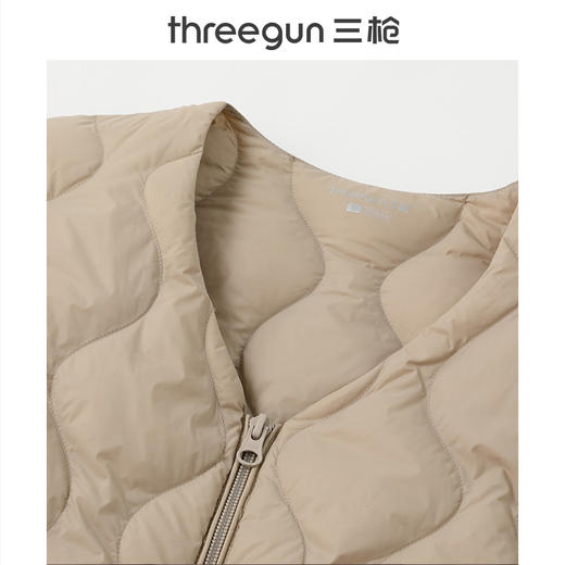 Threegun三枪 羽绒圆领拉链女士外套-T80058A01 商品图8