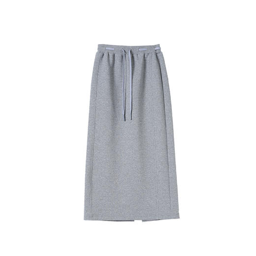 VIMAGE纬漫纪时尚简约松紧腰撞色系带设计秋冬新款半裙V2406115 商品图5