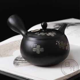 常滑烧日本进口茶壶滤网侧把泡茶壶手作功夫茶具