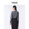 VIMAGE纬漫纪半高圆领高级灰秋冬新款针织衫V2401111 商品缩略图4