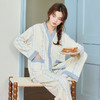【换季出清】自然醒花漾牛奶丝家居服女款开衫（带胸垫）睡衣春秋款长袖长裤可爱卡通学生秋冬季V领和服QH 商品缩略图4
